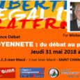 Le 31 mai 2018 la Ligue de l’Enseignement et le Cercle Condorcet Stéphanois ont organisé une Conférence débat de Michel Miaille : “Citoyenneté : du débat au projet” (Pour plus […]